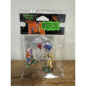 Lemax Spooky Town - Creepy Balloon Seller Clown -Set Of 2 Halloween/Carnival